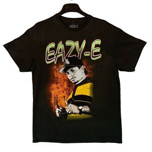 Eazy-E Mens Hip Hop Rap Graphic T-Shirt Cotton Large Black NWT